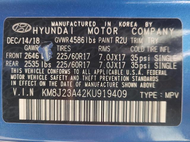 Photo of 2019 Aqua Blue Hyundai TUCSON