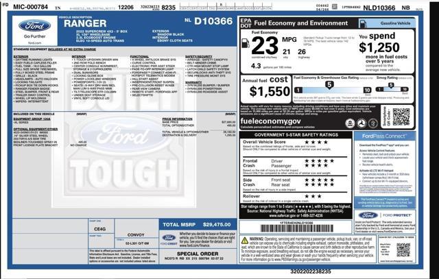 Photo of 2022 Black Ford Ranger