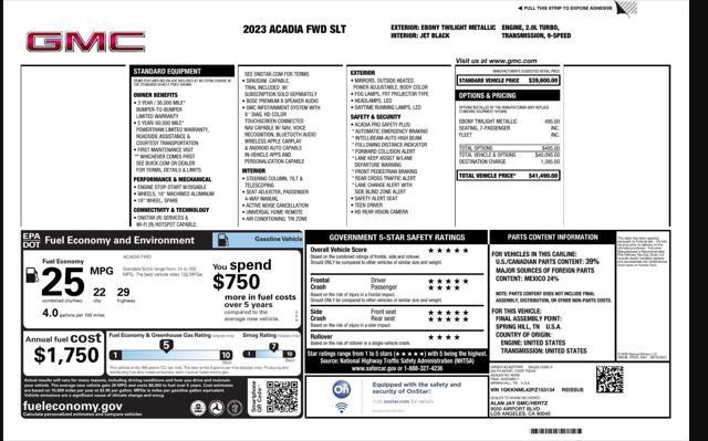 Photo of 2023 Ebony Twilight Metallic GMC Acadia