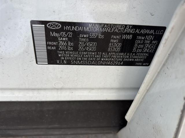 Photo of 2022 Quartz White Hyundai SANTA FE