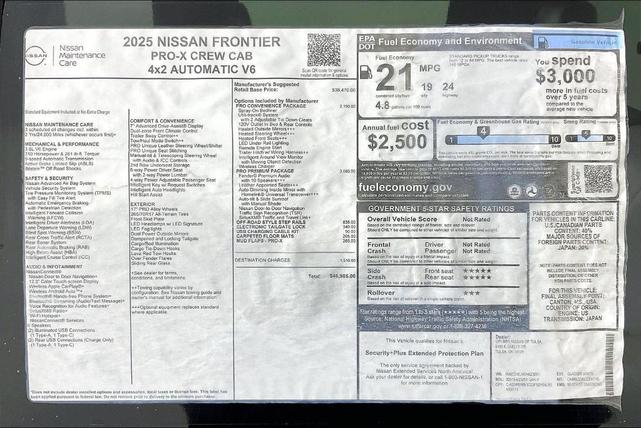 Photo of 2025 Glacier White Nissan Frontier