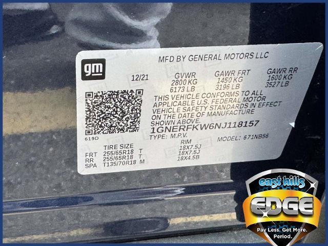 Photo of 2022 Northsky Blue Metallic Chevrolet Traverse