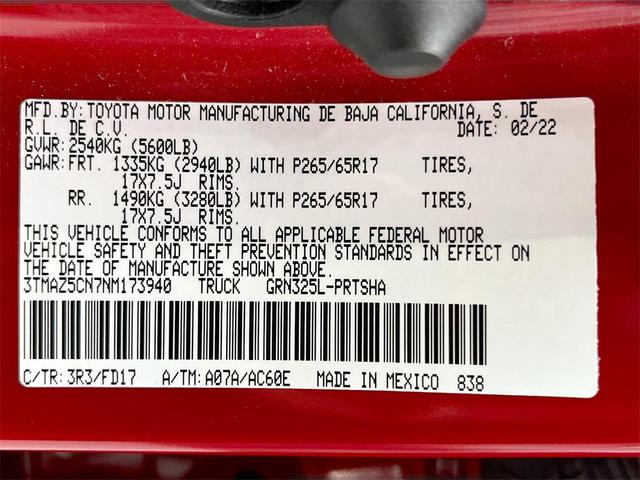 Photo of 2022 Barcelona Red Metallic Toyota Tacoma