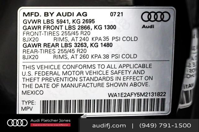 Photo of 2021 Mythos Black Metallic Audi Q5