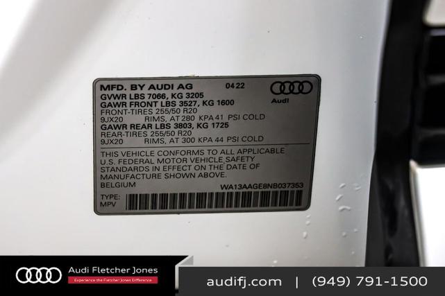 Photo of 2022 Glacier White Metallic Audi e-tron Sportback