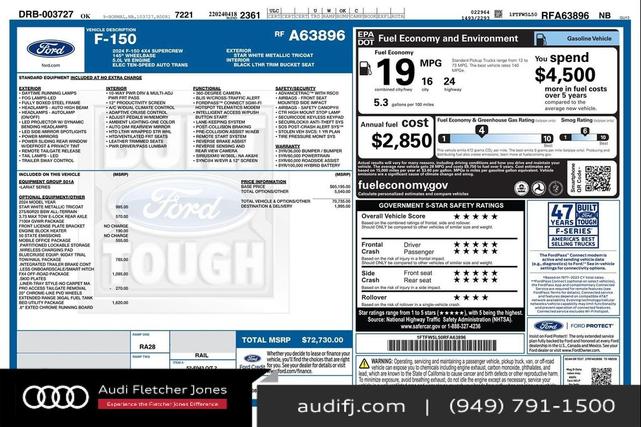 Photo of 2024 Star White Metallic Tri-Coat Ford F-150