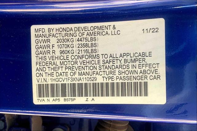 Photo of 2022 Still Night Pearl Honda Accord