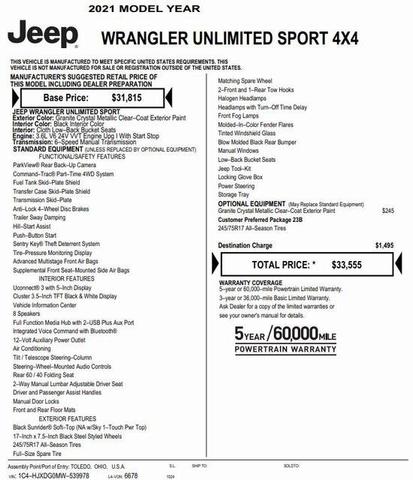Photo of 2021 Granite Crystal Metallic Clearcoat Jeep Wrangler Unlimited