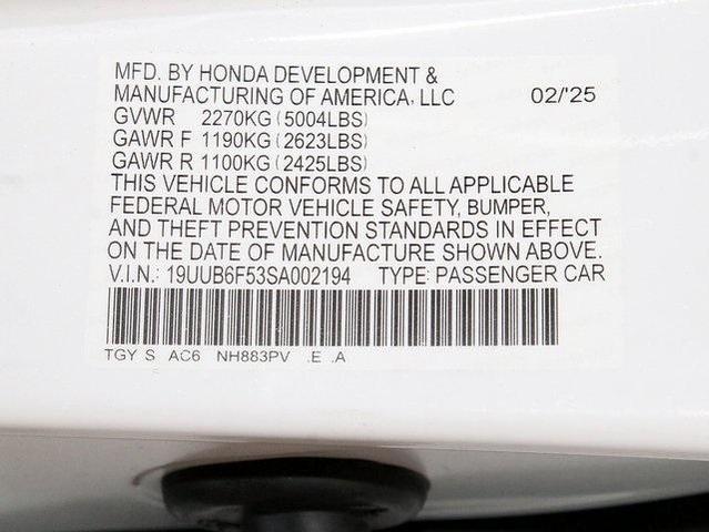 Photo of 2025 Platinum White Pearl Acura TLX
