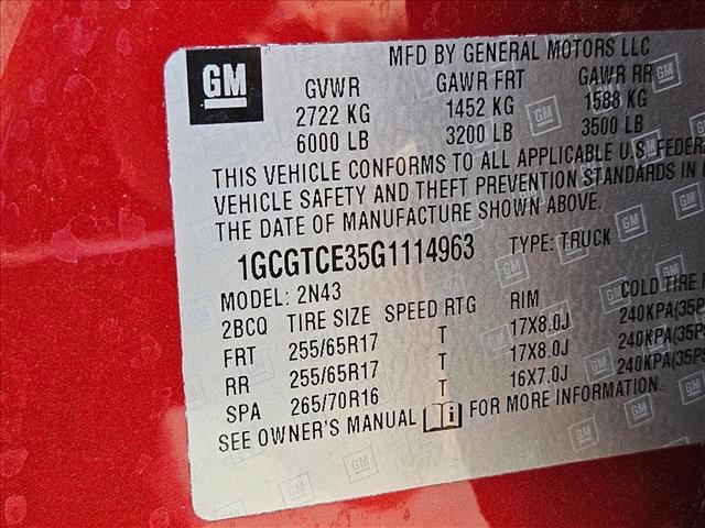 Photo of 2016 Red Rock Metallic Chevrolet Colorado