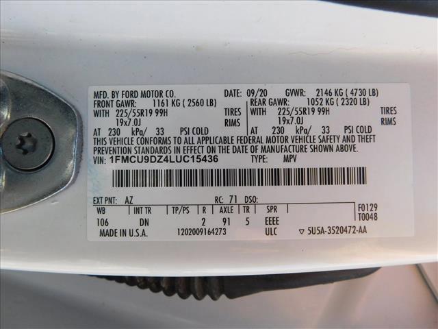 Photo of 2020 Star White Metallic Tri-Coat Ford Escape