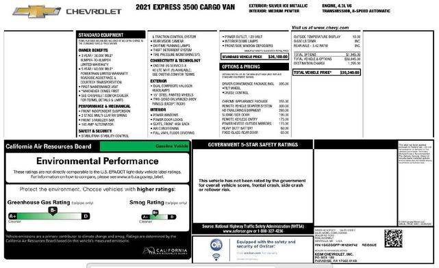 Photo of 2021 Silver Ice Metallic Chevrolet Express 3500
