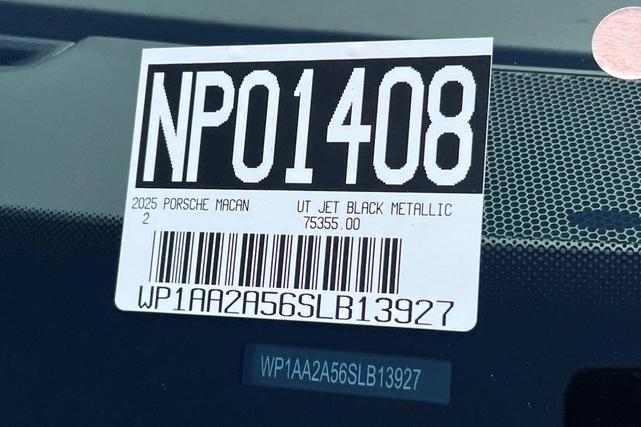 Photo of 2025 Jet Black Metallic Porsche Macan
