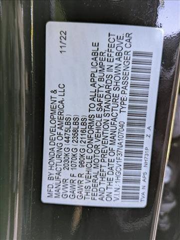 Photo of 2022 Crystal Black Pearl Honda Accord