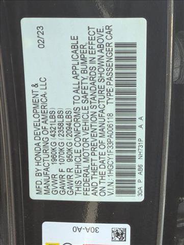 Photo of 2023 Crystal Black Pearl Honda Accord