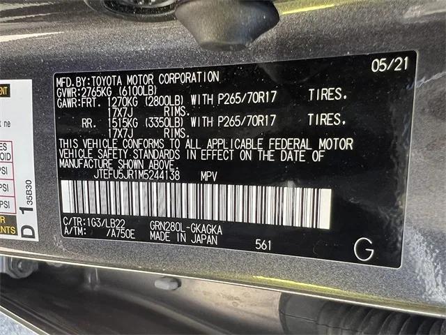 Photo of 2021 Magnetic Gray Toyota 4Runner