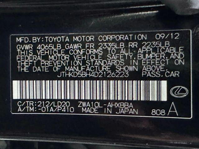 Photo of 2013 Black Lexus CT 200h