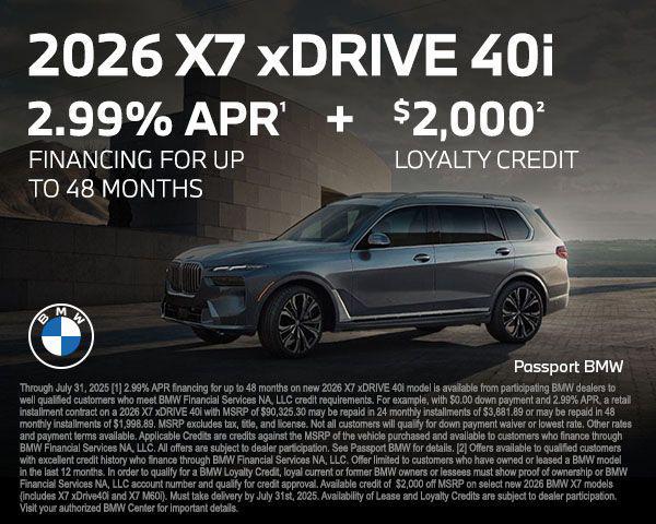 Photo of 2026 Black Sapphire Metallic BMW X7