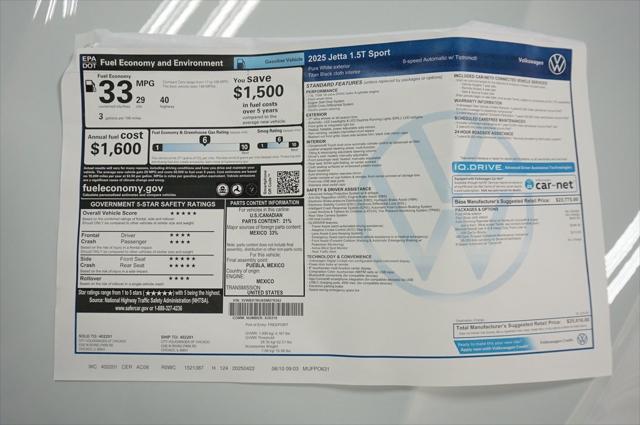 Photo of 2025 Pure White Volkswagen Jetta