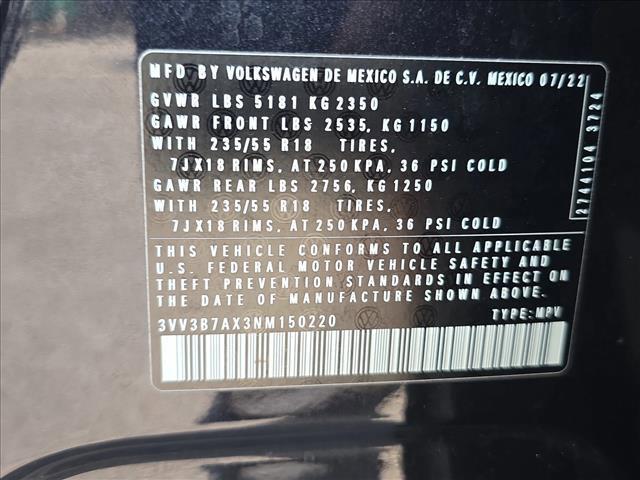 Photo of 2022 Deep Black Pearl Volkswagen Tiguan