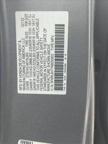Photo of 2022 Lunar Silver Metallic Honda Odyssey
