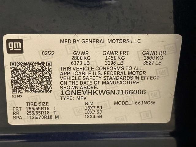 Photo of 2022 Northsky Blue Metallic Chevrolet Traverse