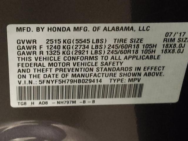 Photo of 2017 Modern Steel Metallic Honda Pilot