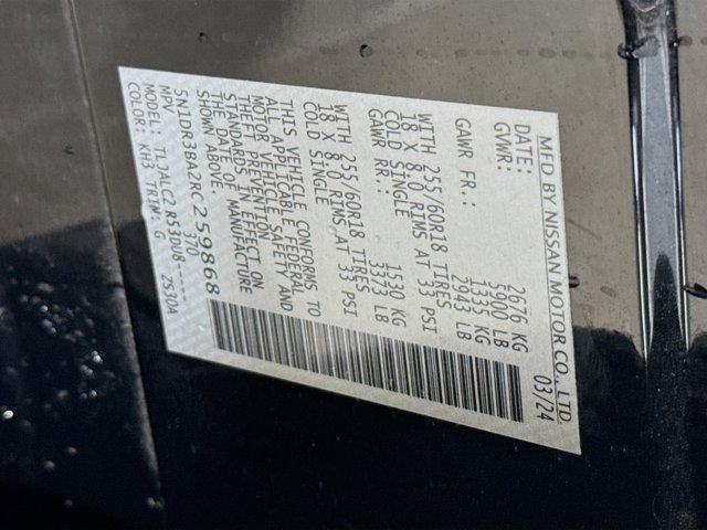 Photo of 2024 Super Black Nissan Pathfinder