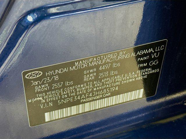 Photo of 2018 Lakeside Blue Hyundai SONATA