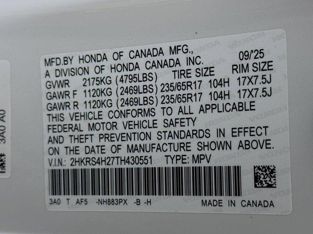 Photo of 2026 Platinum White Pearl Honda CR-V