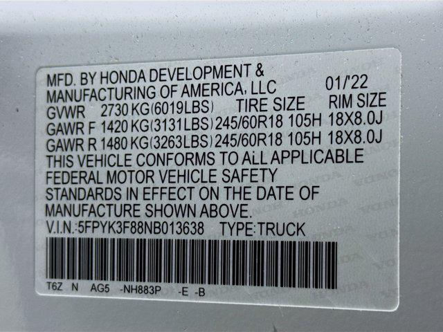 Photo of 2022 Platinum Honda Ridgeline