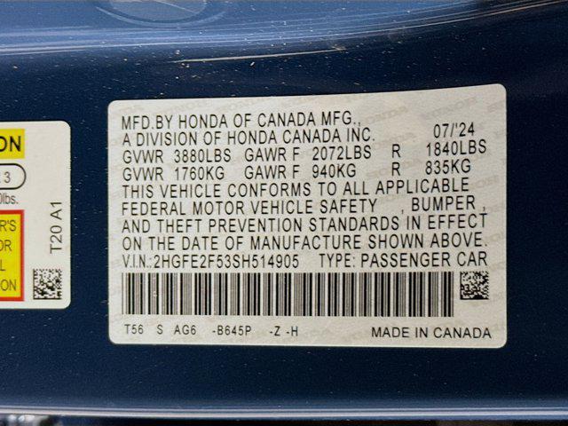 Photo of 2025 Blue Honda Civic