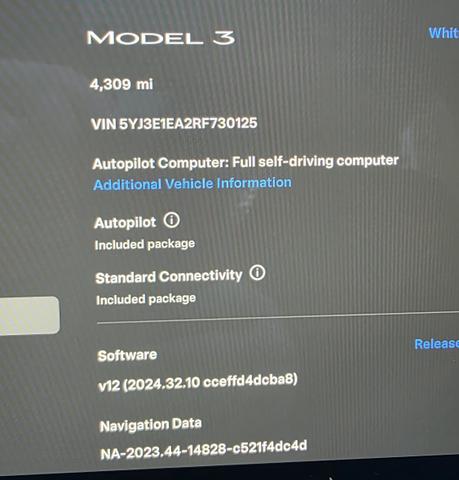 Photo of 2024 White Tesla Model 3