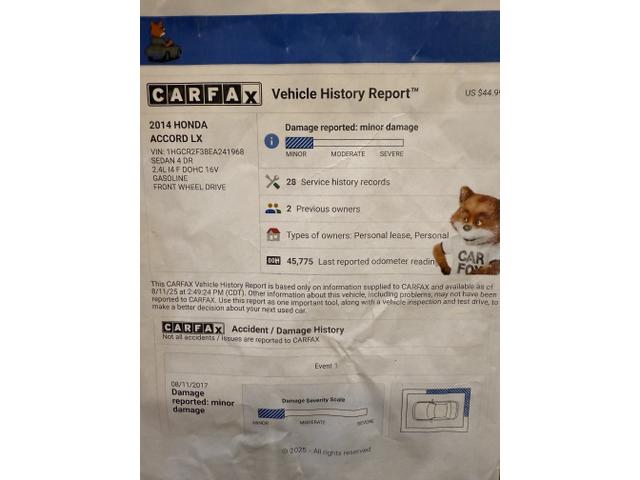 Photo of 2014 Silver Honda Accord