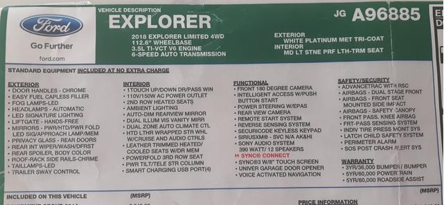Photo of 2018 White Ford Explorer