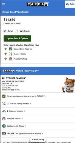Photo of 2017 Silver Toyota Camry