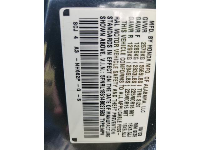 Photo of 2004 Green Honda Odyssey