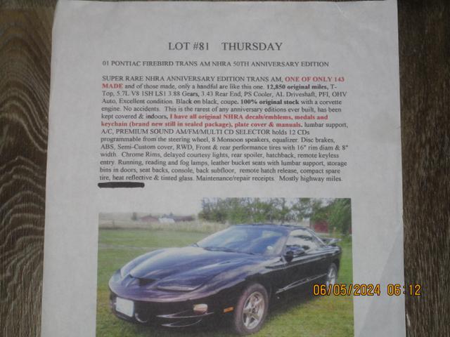 Photo of 2001 Black Pontiac Firebird