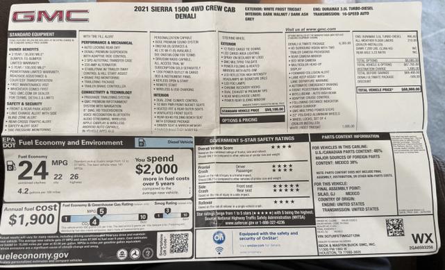 Photo of 2021 White GMC Sierra 1500