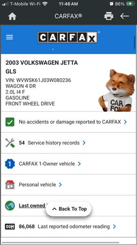 Photo of 2003 Black Volkswagen Jetta
