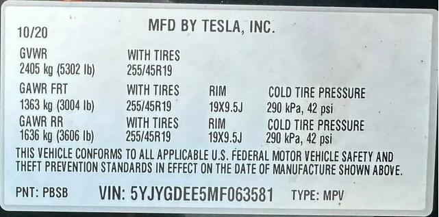 Photo of 2021 Black Tesla Model Y