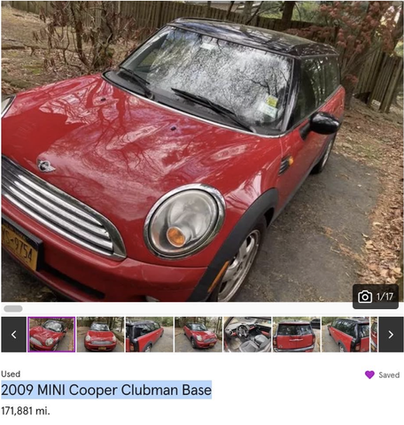 Photo of 2009 Red MINI Cooper Clubman