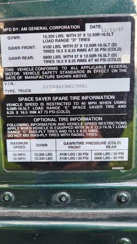 Photo of 1998 Green Am General Hummer