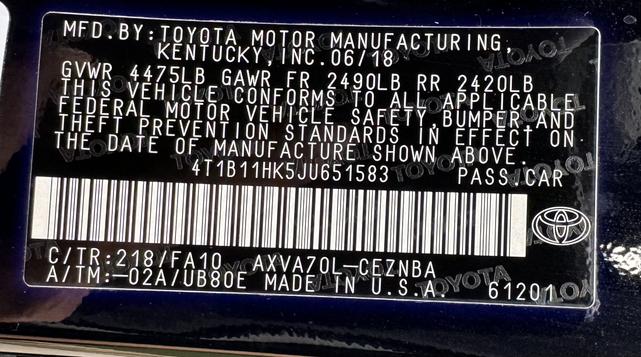 Photo of 2018 Black Toyota Camry