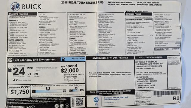 Photo of 2018 White Buick Regal TourX