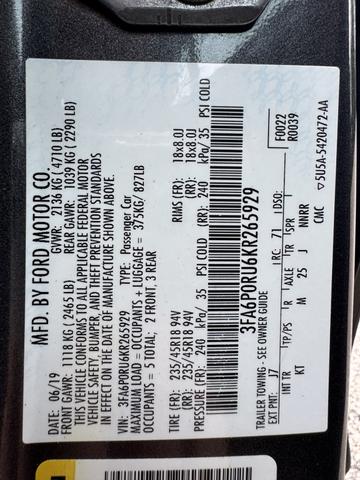 Photo of 2019 Gray Ford Fusion Hybrid