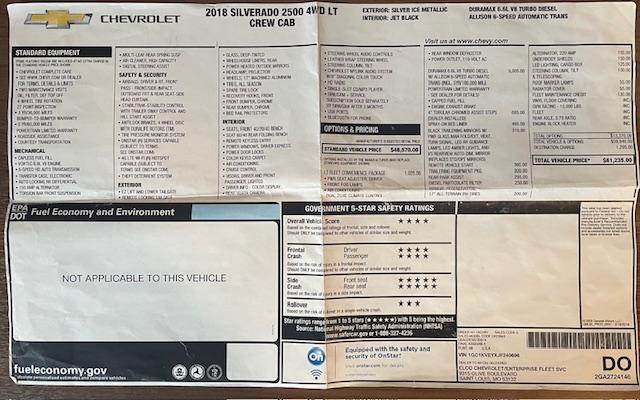Photo of 2018 Silver Chevrolet Silverado 2500