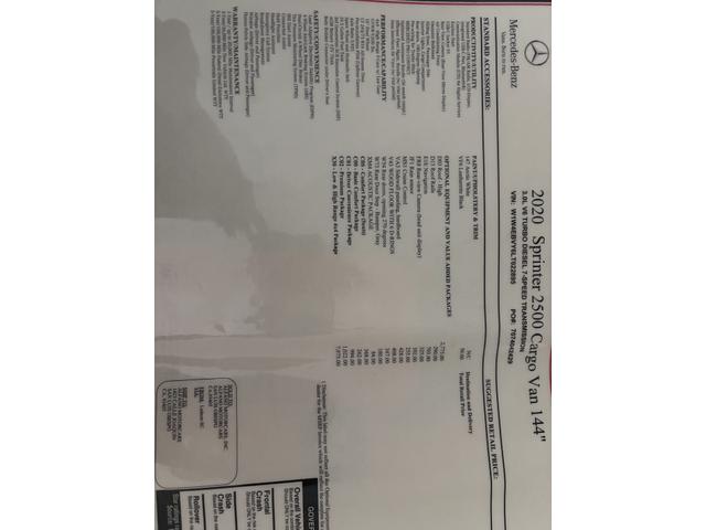 Photo of 2020 White Mercedes-Benz Sprinter 2500