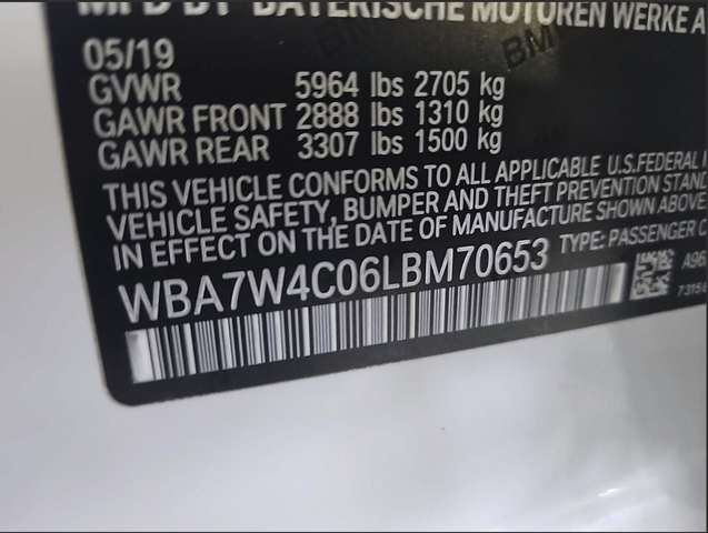 Photo of 2020 White BMW 745e