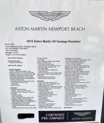 Photo of 2015 Gray Aston Martin V8 Vantage